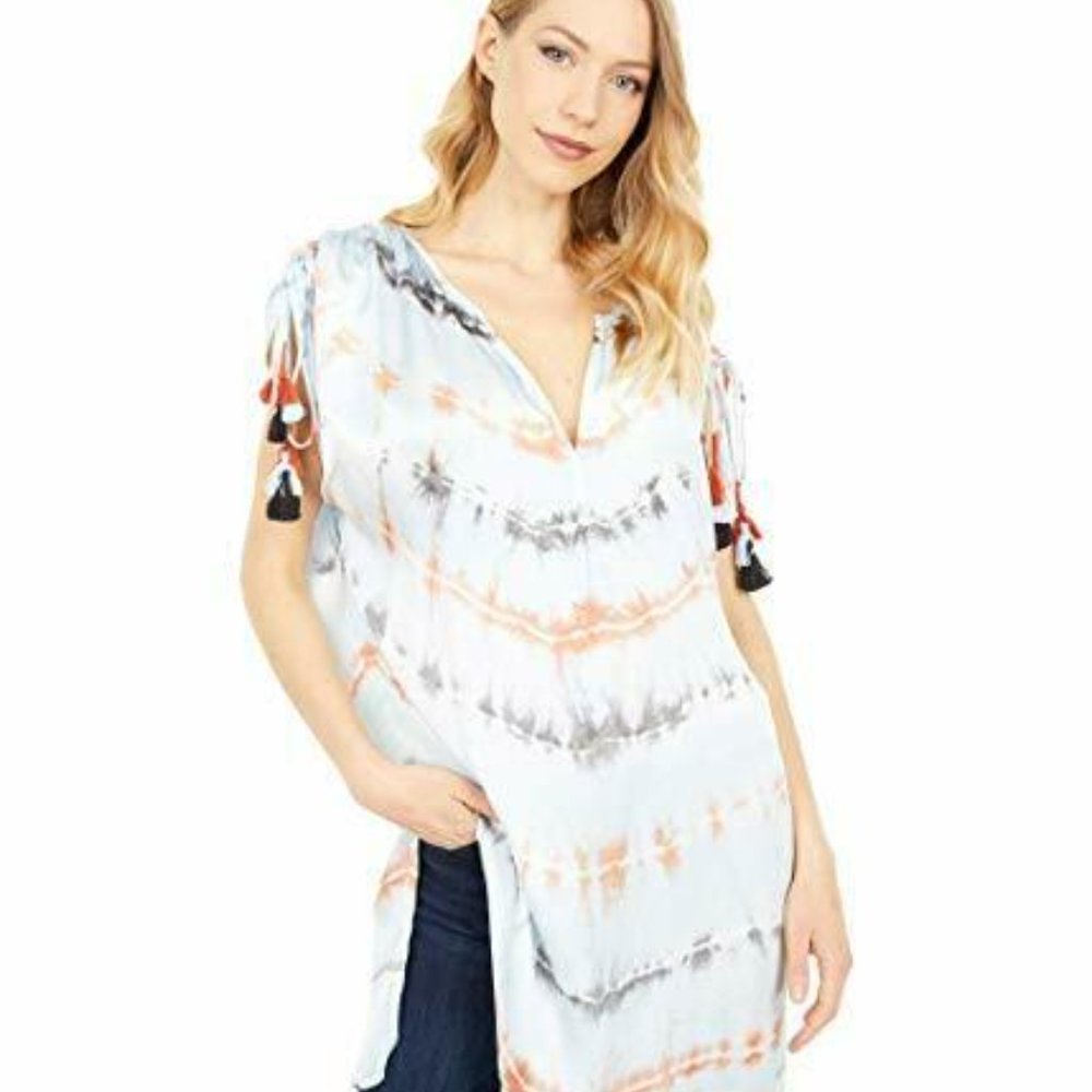 YFB Radial Tie Dye Young Fabulous & Broke Hunny Tunic Dress Beach Cover Small